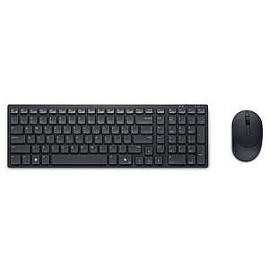 Dell | Kluss tastatūra un pele | KM555 | Tastatūras un peles komplekts | Bezvadu | ASV starptautiskais (QWERTY) | Melns | 2.4 GHz, Bluetooth 5.1 | Bezvadu savienojums