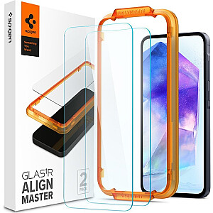 Spigen Alm Glass.TR 2 iepakojums Samsung Galaxy A55 5G caurspīdīgs