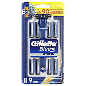 GILLETTE Blue 3 Hybrid станки для бритья 9шт