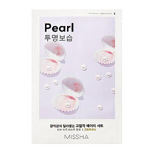 MISSHA Airy Fit Sheet Mask izgaismojoša sejas maska ar pērļu ekstraktu 19ml