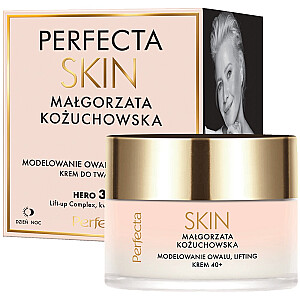 PERFECTA Skin Małgorzata Kożuchowska veido kremas modeliuojantis-liftinguojantis 40+ su peptidais, hialurono rūgštimi, eritritoliu ir prebiotikais 50ml