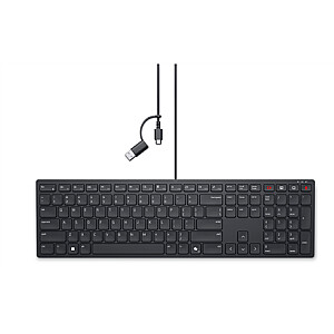 Dell | Sadarbības tastatūra | KB525C | Tastatūra | Vadu | ASV (QWERTY) | Melna | USB-C