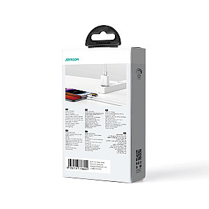 Joyroom JR-TCF05 20W USB-C | USB-A ātrgaitas divu portu sienas lādētājs - Balts + USB-C - Lightning 1m