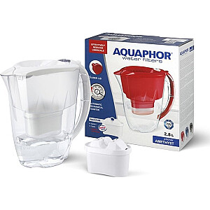 Aquaphor Amethyst 2.8 l filtra kanna ar ribinātu vāku balta + Maxfor Plus kasetne