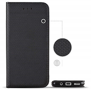 Fusion Magnet Case grāmatveida maks telefonam Xiaomi Redmi Note 13 4G melns