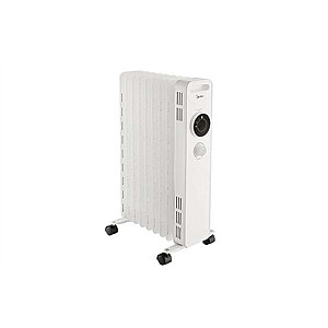 Midea NY2009-22M | Eļļas piepildīts radiators | 2000 W | Jaudas līmeņu skaits 3 | Balts