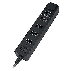 7-Port USB2.0 HUB ar ON/OFF slēdzi