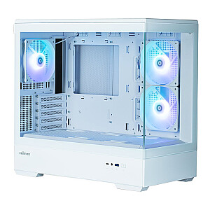 P30 V2 MicroATX Mini torņa korpuss 3 ventilatori RGB balts