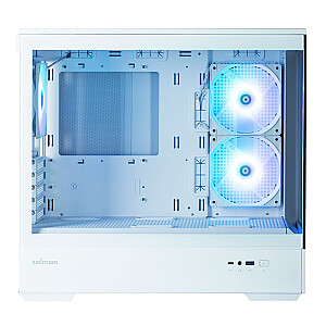 P30 V2 MicroATX Mini torņa korpuss 3 ventilatori RGB balts