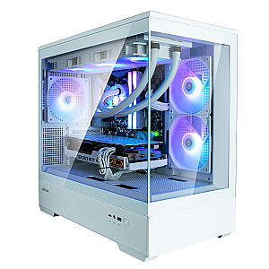 P30 V2 MicroATX Mini torņa korpuss 3 ventilatori RGB balts