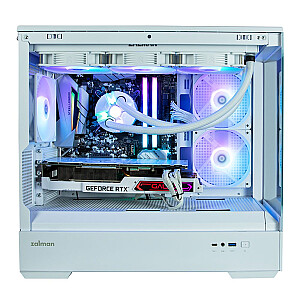 P30 V2 MicroATX Mini Tower korpusas 3 ventiliatoriai RGB baltas