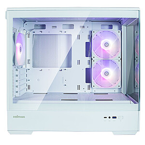 P30 V2 MicroATX Mini torņa korpuss 3 ventilatori RGB balts