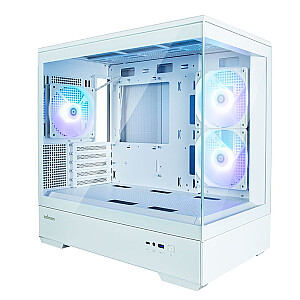 P30 V2 MicroATX Mini torņa korpuss 3 ventilatori RGB balts