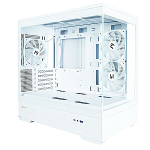 P30 V2 MicroATX Mini torņa korpuss 3 ventilatori RGB balts