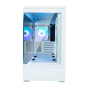 P30 V2 MicroATX Mini Tower korpusas 3 ventiliatoriai RGB baltas