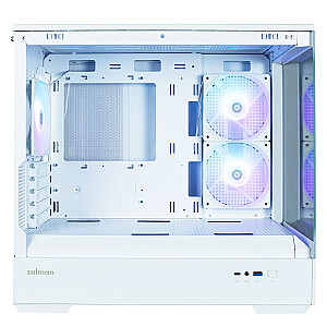 P30 V2 MicroATX Mini Tower korpusas 3 ventiliatoriai RGB baltas