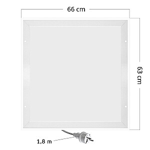 Кронос Графеновый ИК-радиатор CGL-420TP 420W белый светодиод с термостатом