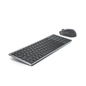 Клавиатура и мышь Dell KM7120W Wireless, 2,4 ГГц, Bluetooth 5.0, русская раскладка клавиатуры, серый титан