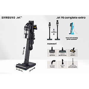 Samsung VS20C9554TK rokas putekļsūcējs akumulators sausais cikloniskais bezmaisīgo 0.8 L 580 W melns