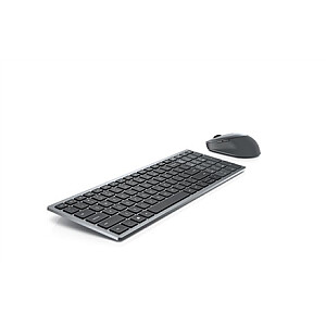 Клавиатура и мышь Dell KM7120W Wireless, 2,4 ГГц, Bluetooth 5.0, раскладка клавиатуры северная, титановый серый