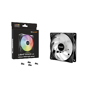 be quiet! LIGHT WINGS LX 120mm PWM высокоскоростной вентилятор для корпуса компьютера 12 см Черный 1 шт.