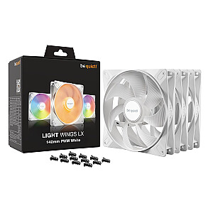 be quiet! LIGHT WINGS LX 140mm PWM 3-Pack Белый Вентилятор для корпуса компьютера 14 см 3 шт.