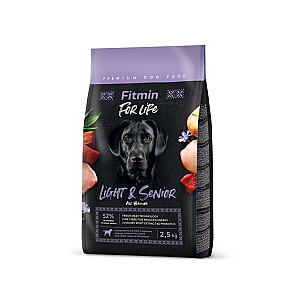 FITMIN For Life Light & Senior - sausas šunų maistas - 2.5kg