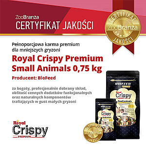 BIOFEED Royal Crispy Premium Mažiems Gyvūnams - maistas graužikams - 750g