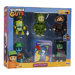 STUMBLE GUYS S2 MINI VEIKSMO FIGŪROS - 6 PAKUOTĖS DELUXE DĖŽUTĖ VER.A