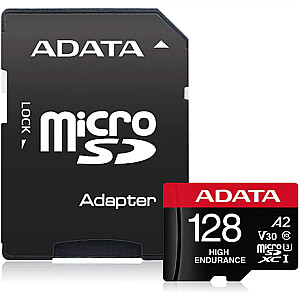 ADATA AUSDX128GUI3V30SHA2-RA1 Карта памяти 128 ГБ, MicroSDXC, флэш-память класса 10, адаптер, 80 МБ / с, 100 МБ / с