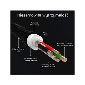 Green Cell KABGCSET05 кабель lightning 1.2 м черный