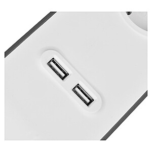 Belkin BSV401CA2M apsaugos nuo perkrovos juodas, baltas 4 AC lizdai 2 m