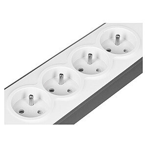 Belkin BSV401CA2M apsaugos nuo perkrovos juodas, baltas 4 AC lizdai 2 m