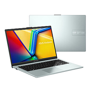 ASUS Vivobook Go 15 E1504GA-WS34 klēpjdators Intel Core i3 N-sērija i3-N305 39.6 cm (15.6") Full HD 8 GB DDR4-SDRAM 256 GB SSD Wi-Fi 5 (802.11ac) Windows 11 Home S režīmā Zaļš, Pelēks Jauns Pārpakots/Pārpakots