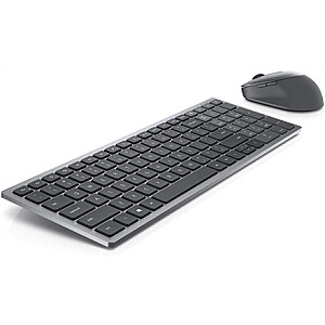 Клавиатура и мышь Dell KM7120W Wireless, беспроводная связь (2,4 ГГц), Bluetooth 5.0, раскладка клавиатуры литовский, английский, серый титан