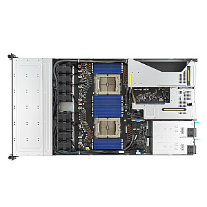 ASUS RS700A-E12-RS12U Socket SP5 Rack (1U) Черный, Сталь