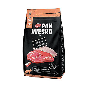 PAN MIĘSKO Телятина с индейкой XL - сухой корм для собак - 9кг