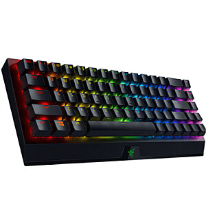 Механическая игровая клавиатура Razer BlackWidow V3 Mini HyperSpeed, светодиодная подсветка RGB, США, беспроводная связь, черный, желтый переключатель