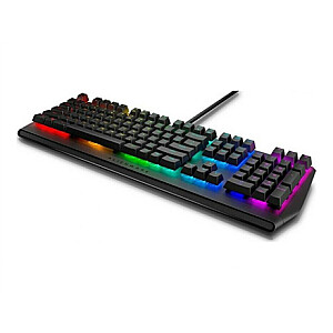 Dell Alienware RGB AW410K Mechanical Gaming Keyboard, RGB LED light, QWERTY US International, Wired, Dark side of the moon, CHERRY MX Brown, Numeric keypad