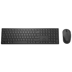 Dell Pro Keyboard and Mouse  KM5221W Wireless, Wireless (2.4 GHz), Batteries included, US International (QWERTY), Black