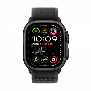 Watch Ultra 2 GPS + Cellular, 49 mm titano korpusas juodos spalvos su Trial S/M juosta juodos spalvos