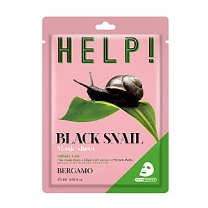 BERGAMO Help Sheet Mask маска для лица с черной улиткой 25мл