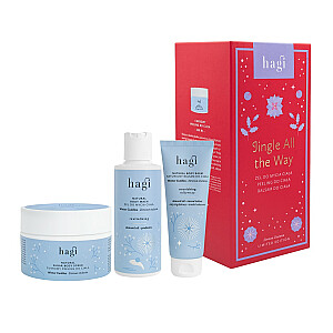 HAGI SET Jingle All The Way Zimowe Otulenie żel pod prysznic 150ml + krem do ciała 75ml + peeling do ciała 200ml