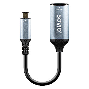 USB-C (M) - HDMI (F) адаптер, 4K, 60Hz, алюминий, AK-78