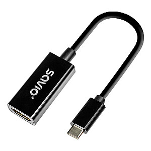 USB-C (M) - HDMI (F) adapteris, 4K, 30Hz, plastikas, AK-79