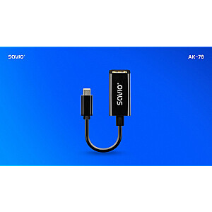 USB-C (M) - HDMI (F) адаптер, 4K, 30Hz, пластик, AK-79