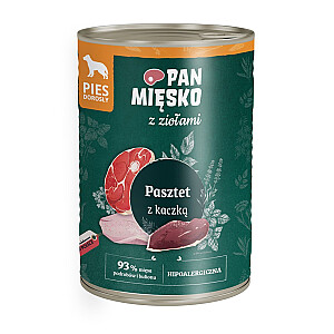 Pan Mięsko ar Garšaugiem Pīļu Pate (pieaugušajiem) - mitrā barība suņiem - 400g