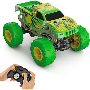 Mattel Hot Wheels Monster Trucks RC Gunkster tālvadības auto, kas spīd tumsā 1:15 (HTP15)