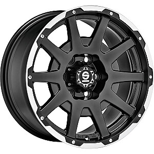 Sparco Dakar Matt Black Lip Polished+Rivets 7,5x17 5x114.3 ET20 CB73,1 60° 850 kg W29089503M8 Sparco