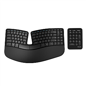 Microsoft Keyboard and mouse  Sculpt  Ergonomic  Desktop Standard, Wired, Keyboard layout RU, Mouse included, USB, Black, Numeric keypad